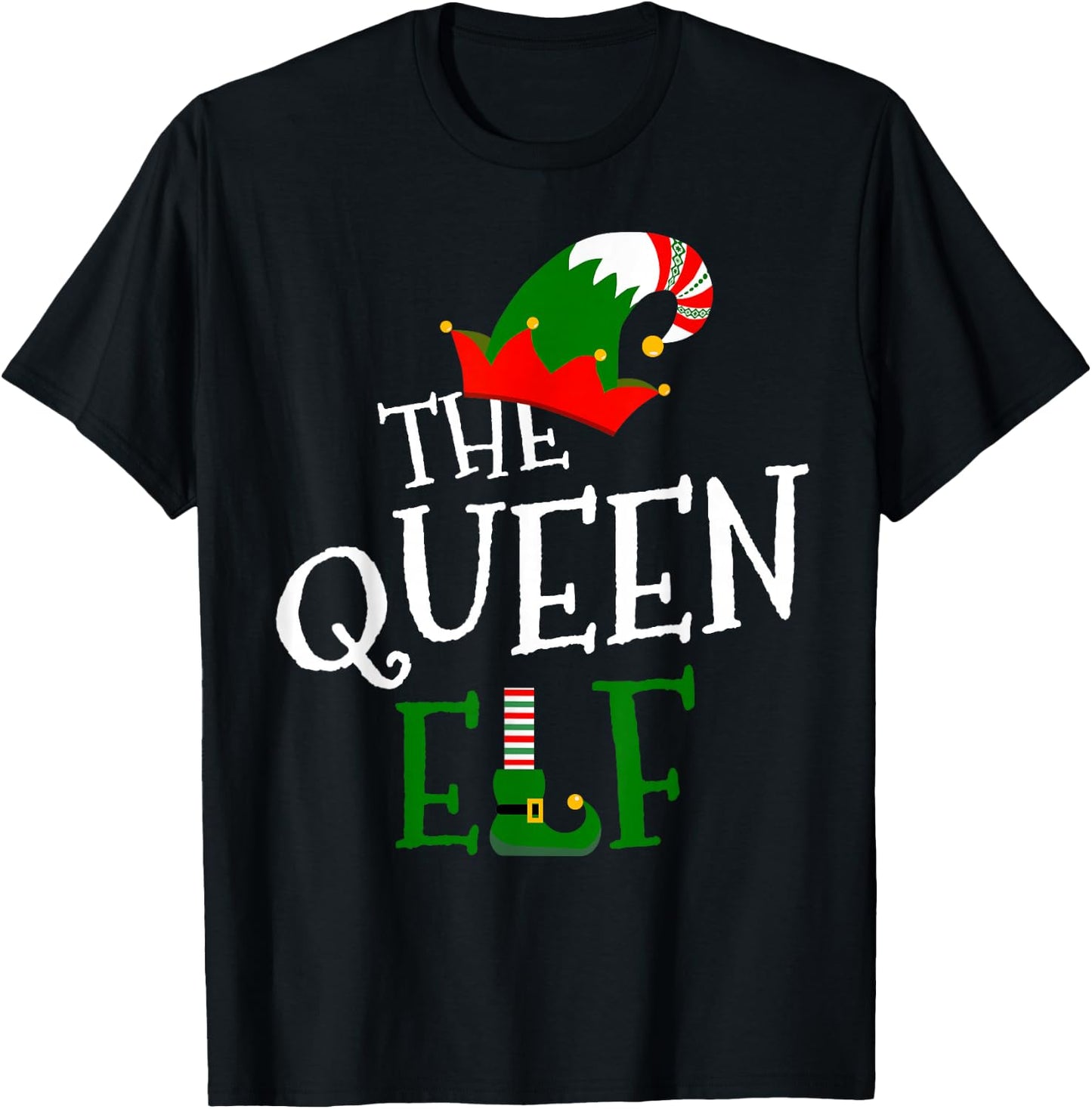 The Queen Elf Family Matching Group Gift Christmas Costume T-Shirt - T-Shirt | Black