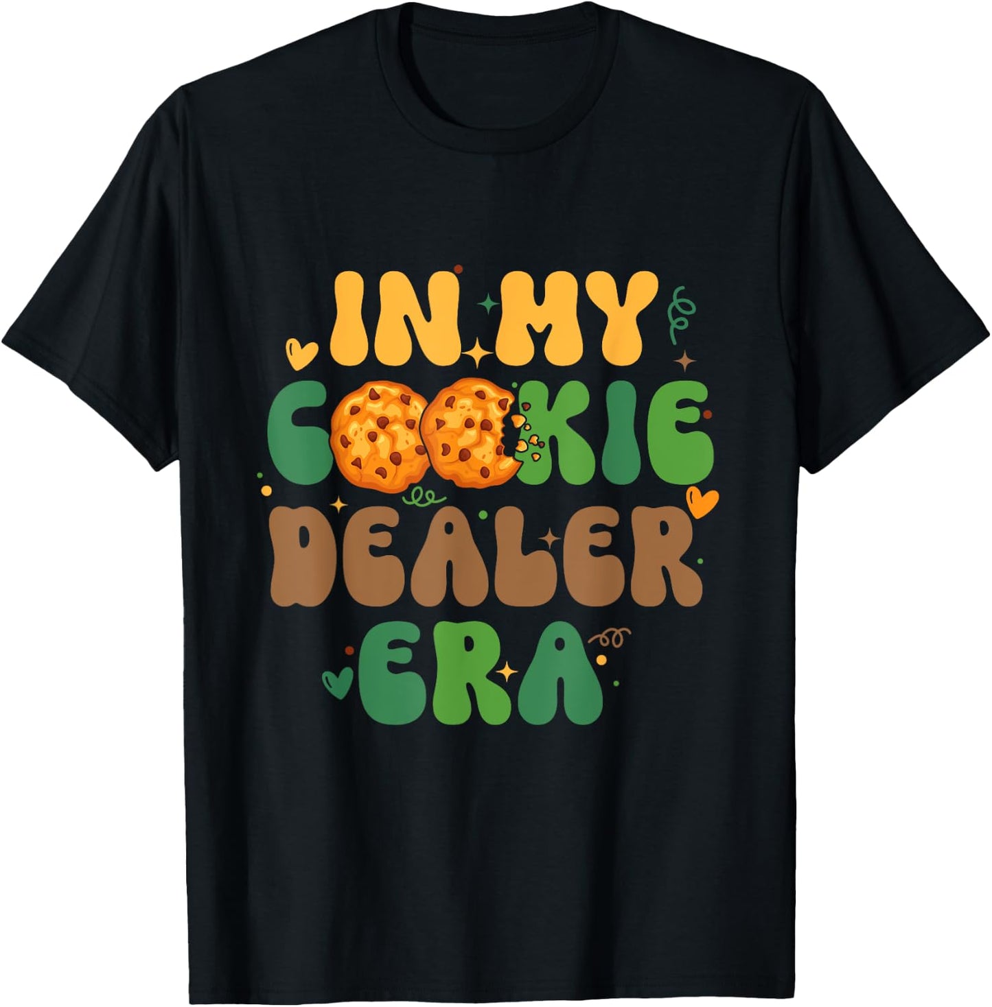 In My Cookie Dealer Era Baker Troop Leader Scout Dealer Girl T-Shirt - T-Shirt | Black
