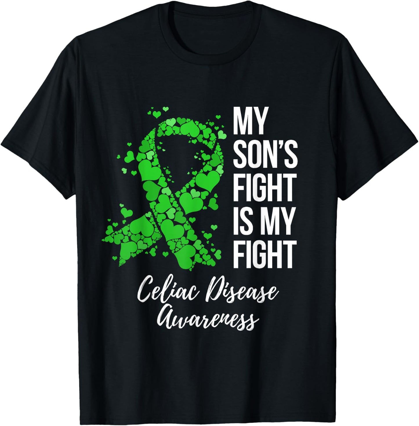 My Son’s Fight Is My Fight Celiac Disease Awareness T-Shirt - T-Shirt | Black