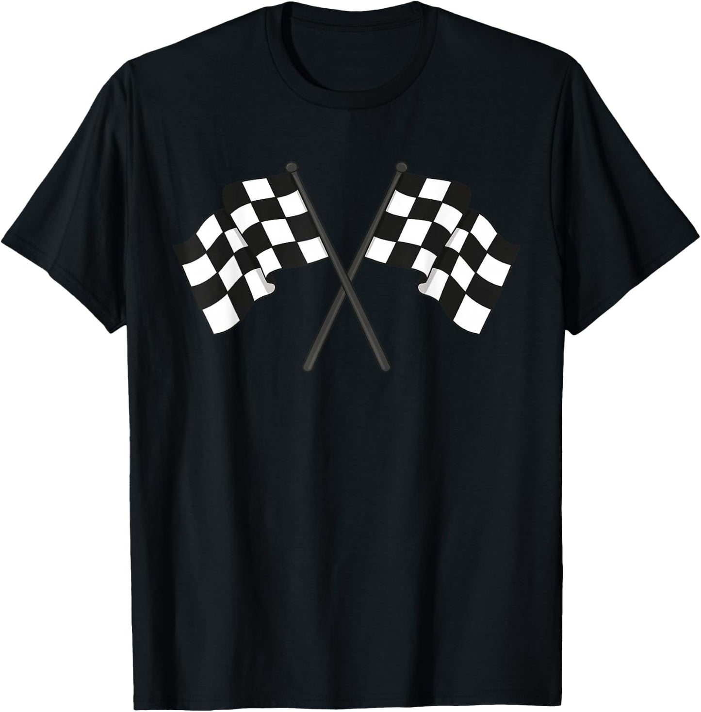 Checkered Flag Racing T-Shirt - T-Shirt | Black