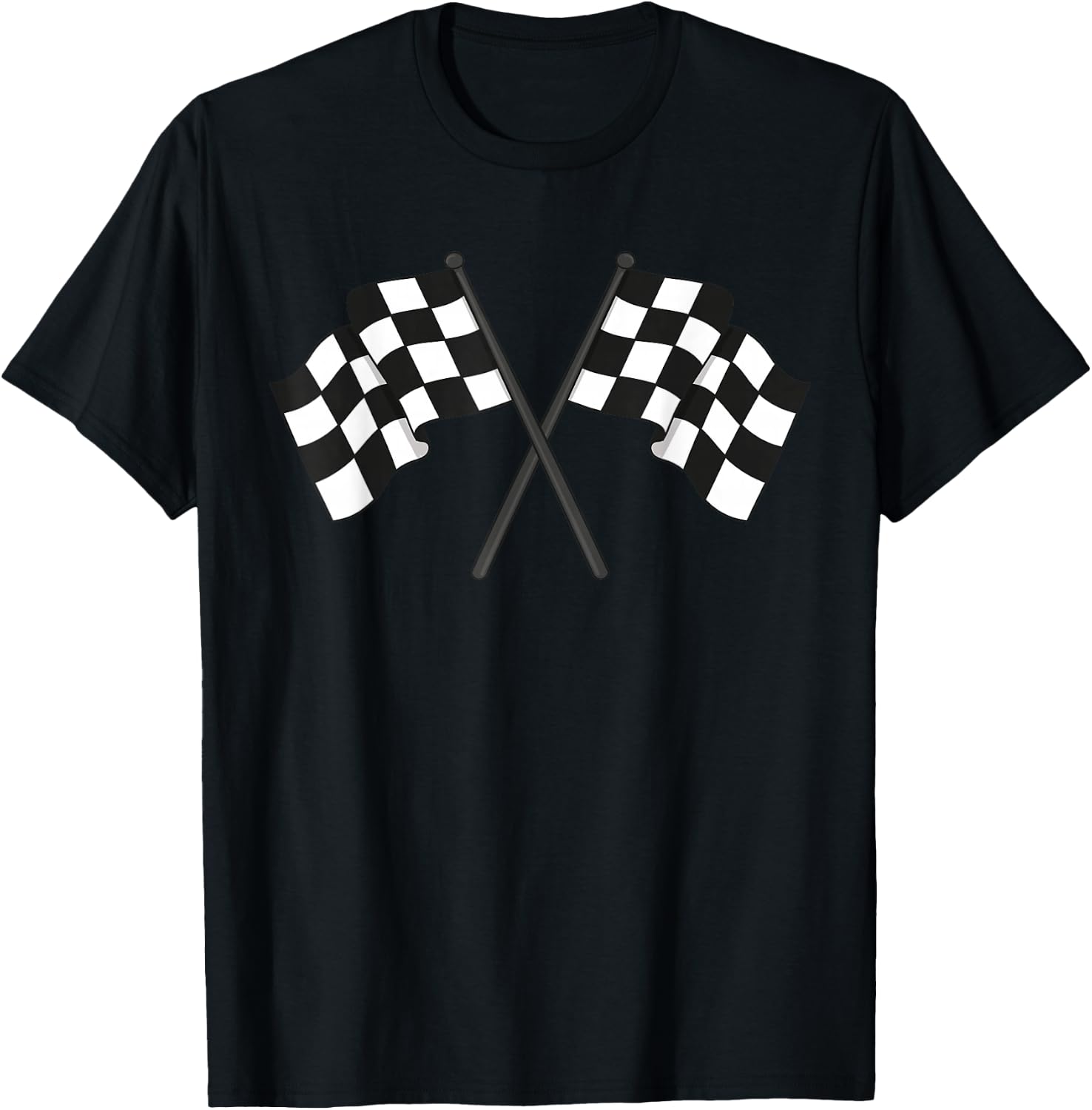 Checkered Flag Racing T-Shirt - T-Shirt | Black