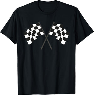 Checkered Flag Racing T-Shirt - T-Shirt | Black