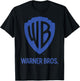 Warner Brothers WB Blue Logo Small T-Shirt - T-Shirt | Black