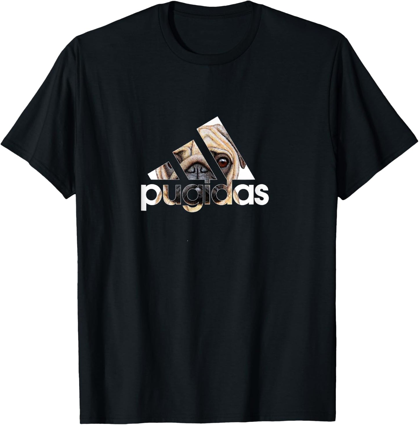 Pugidas Pug Sports Wear Funny Pugs Dog T-Shirt - T-Shirt | Black