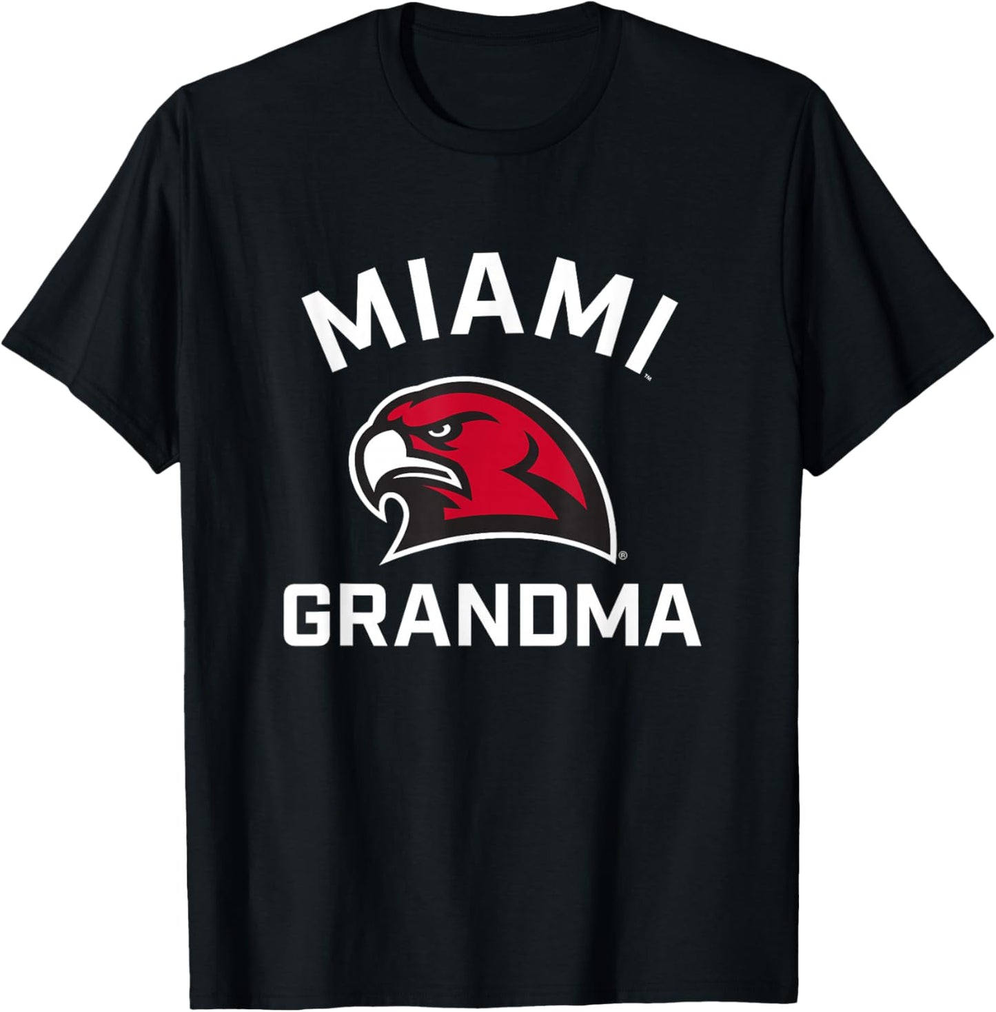 Miami University Ohio Redhawks Arched Grandma T-Shirt - T-Shirt | Black