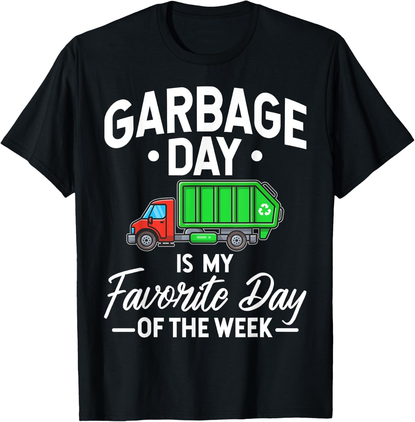 Garbage Day T Shirt Kids City Garbage Truck T-Shirt - T-Shirt | Black