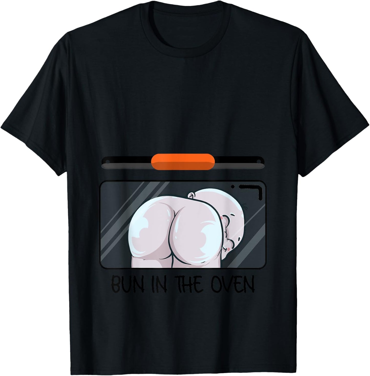 Funny Bun In The Oven Gift | Cute Expecting Pregnant Women T-Shirt - T-Shirt | Black