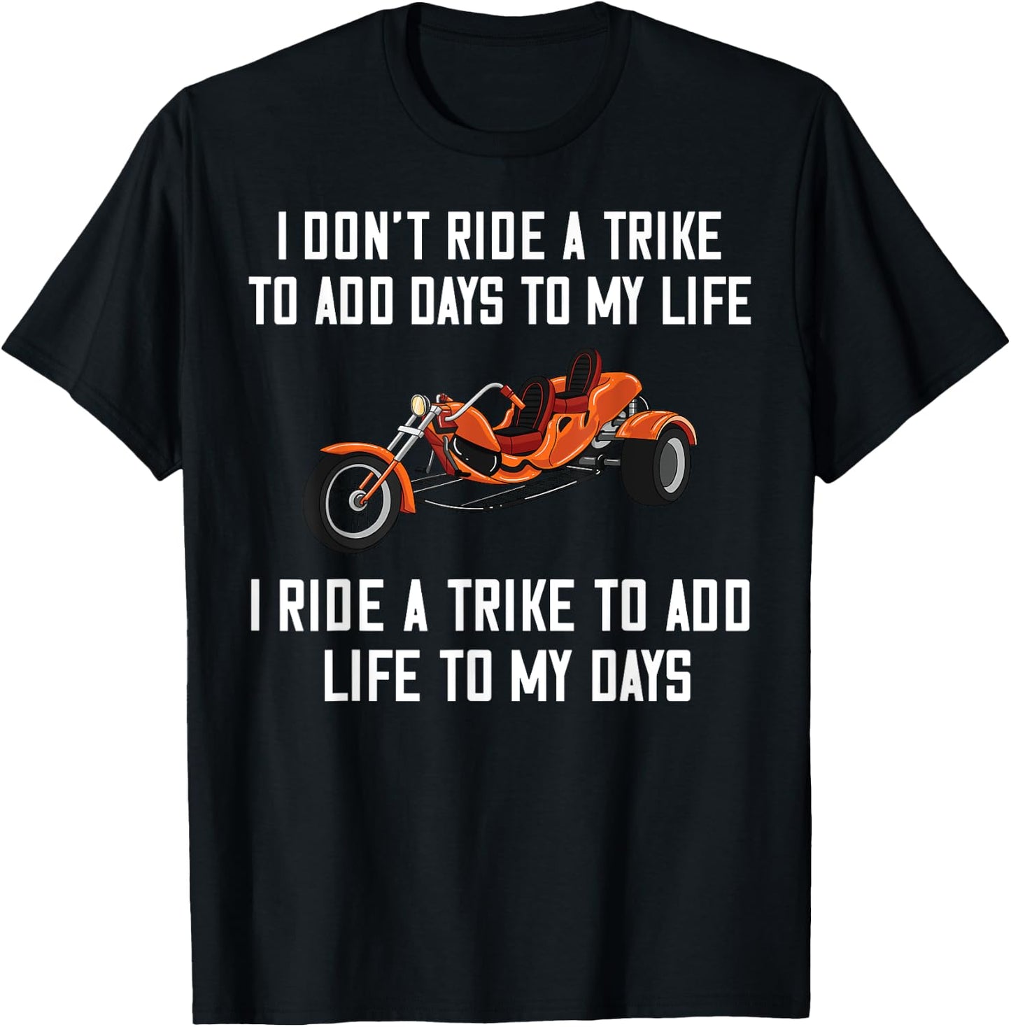Trike Motorcycle Three Wheeler Bike T-Shirt - T-Shirt | Black