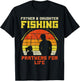 Father Daughter Fishing Partner For Life Retro Matching Gift T-Shirt - T-Shirt | Black