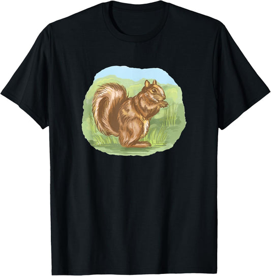 Squirrel Cottagecore Aesthetic Cottage Core Clothes Women T-Shirt - T-Shirt | Black