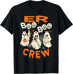 Cute Emergency Department Funny ER Nurse Halloween T-Shirt - T-Shirt | Black