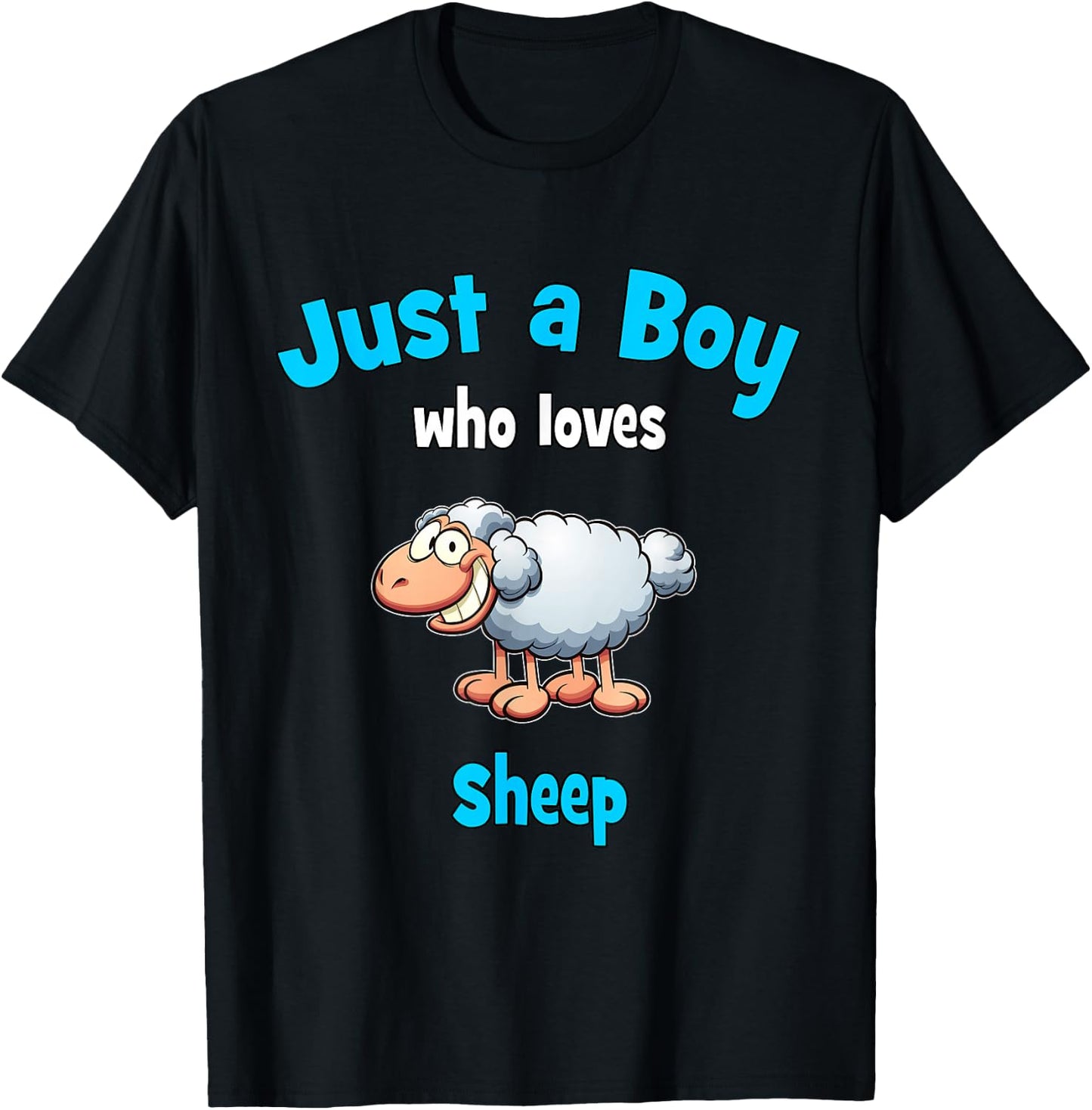 Sheep Shirt for Boys | Children's Sheep T-Shirt - T-Shirt | Black
