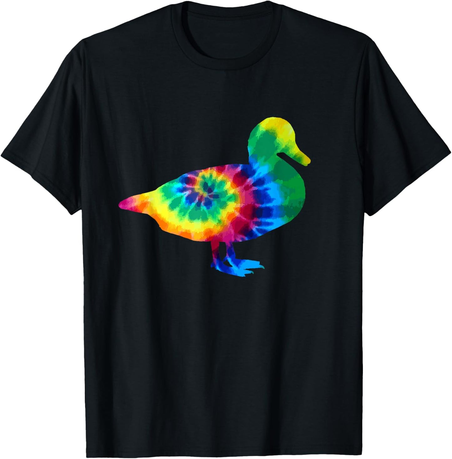 Duck Tie Dye Vintage Hippie Farmer Ducks T-Shirt - T-Shirt | Black