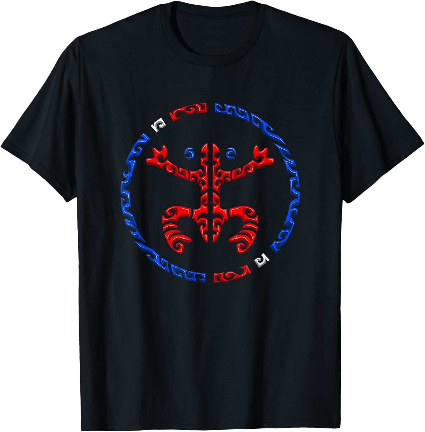 Puerto Rico Coqui Frog Taino - Boricua Tribal Style T-Shirt - T-Shirt | Black