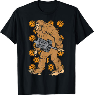 Bigfoot Sasquatch Disc Golf Funny Frisbee Golfing Golfer Men T-Shirt - T-Shirt | Black