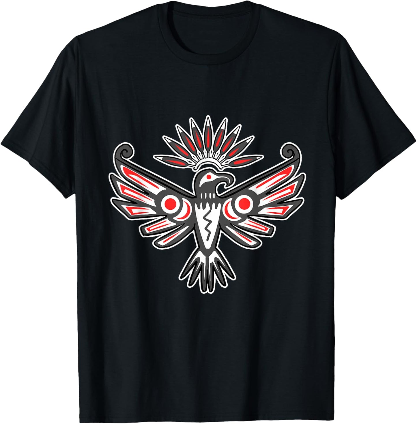 Native American Thunderbird Indigenous Peoples Day T-Shirt - T-Shirt | Black