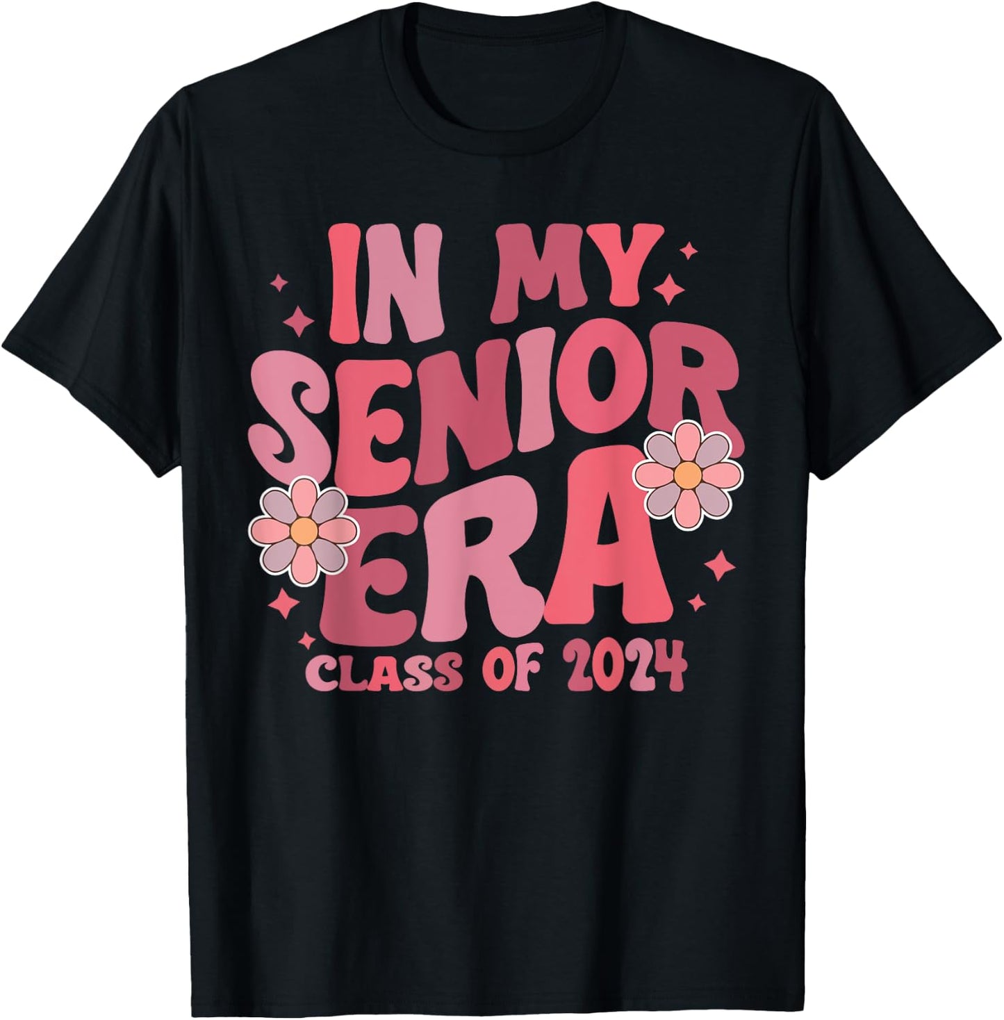 In My Senior Era Class Of 2024 College School Graduation T-Shirt - T-Shirt | Black