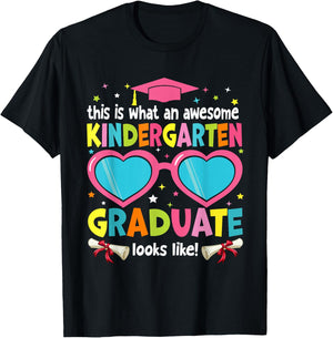 Awesome Kindergarten Graduate Looks Like 2024 Graduation T-Shirt - T-Shirt | Black
