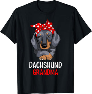 Dachshund Grandma Weenie Dog Lover Funny Weiner Dog T-Shirt - T-Shirt | Black