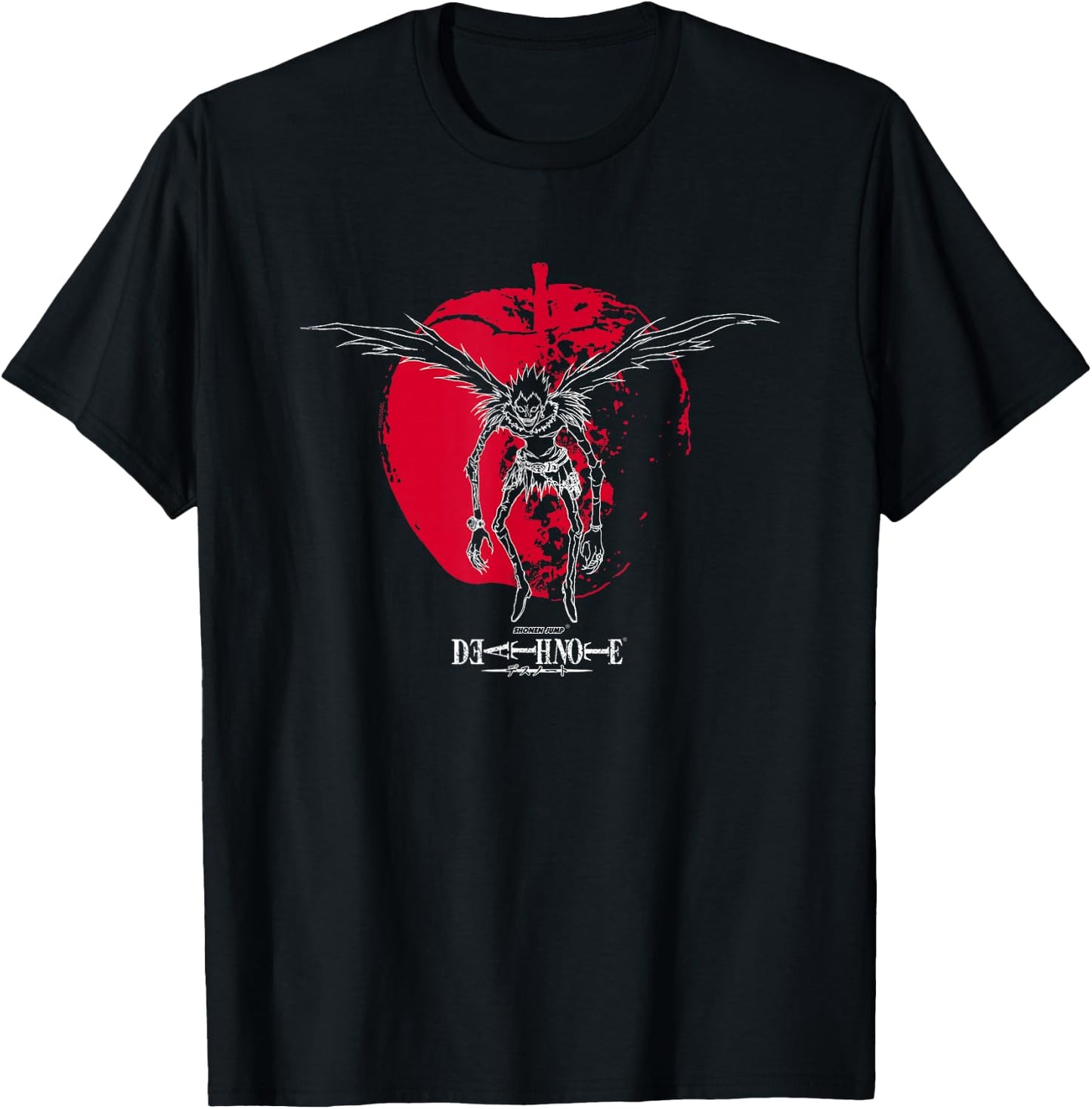 Death Note Ryuk Silhouette on Apple Anime T-Shirt - T-Shirt | Black