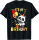 Its My 6th Birthday Panda Animal T-Shirt - T-Shirt | Black