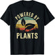 Vintage Powered Plants Vegetarian By Vegan Diet T-Shirt - T-Shirt | Black
