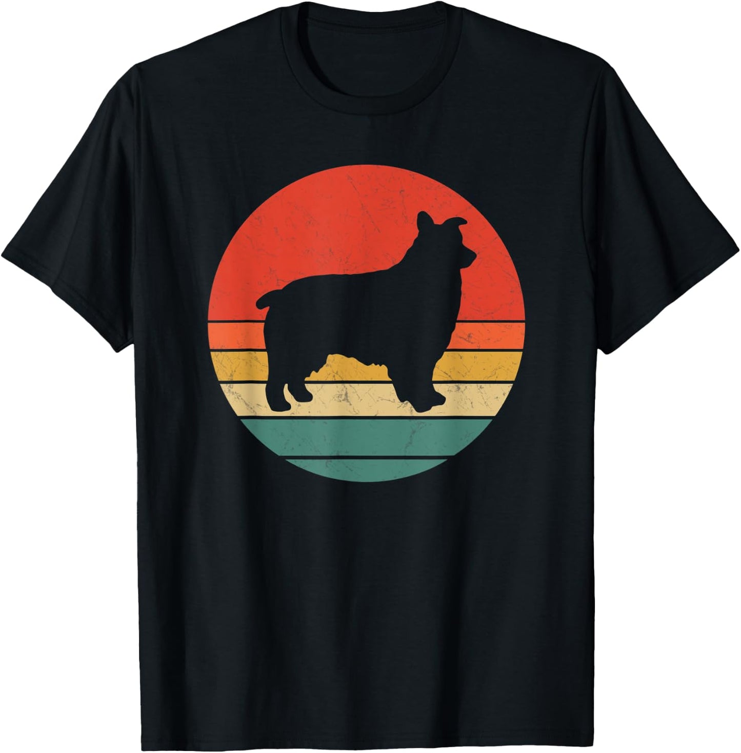 Miniature Australian Shepherd Vintage Dog Mini Aussie Gift T-Shirt - T-Shirt | Black