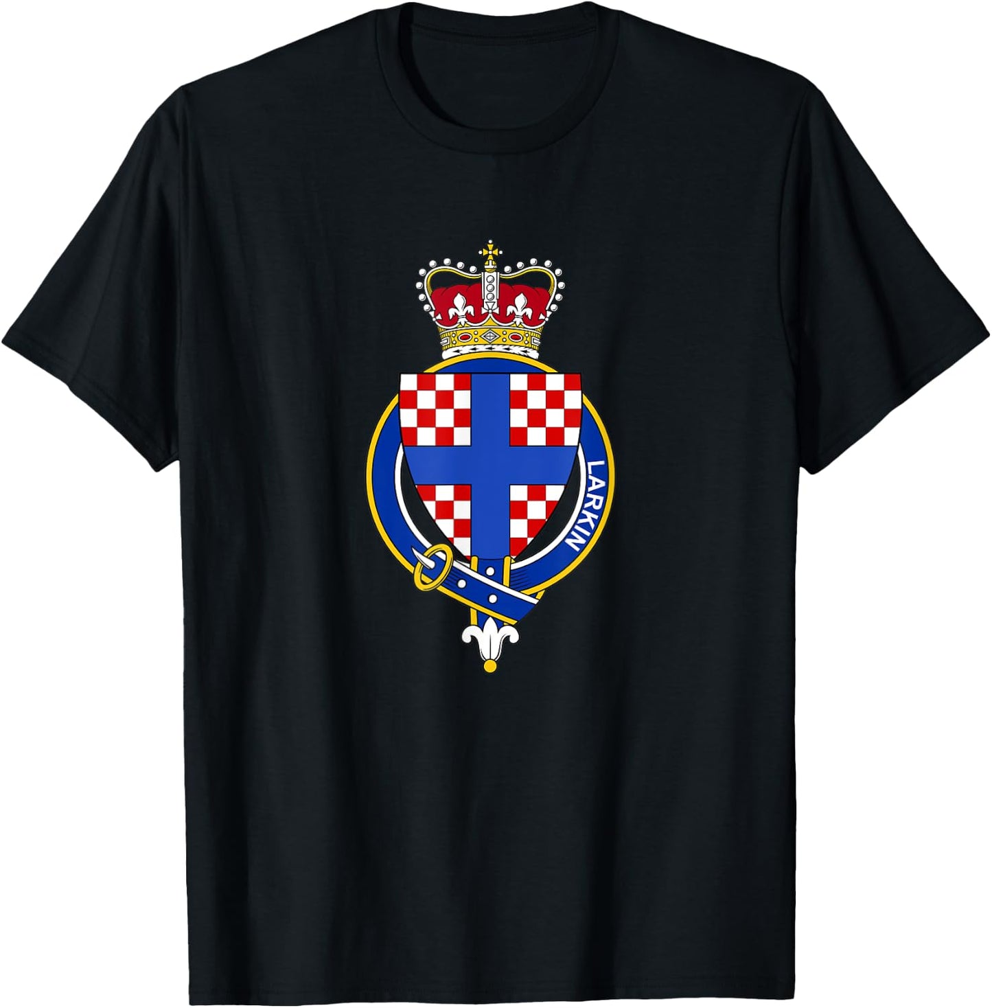 Larkin Coat of Arms - Family Crest T-Shirt - T-Shirt | Black