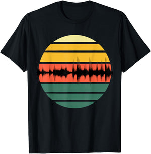 Retro Music Gift Sound Engineer Shirt Vintage Soundwave T-Shirt - T-Shirt | Black