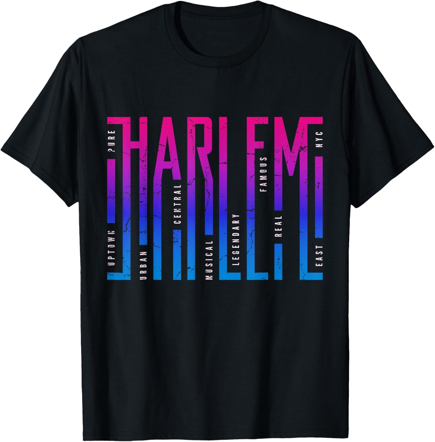 Cool Harlem New York Novelty Graphic & Cool Designs T-Shirt - T-Shirt | Black