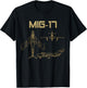 Mig-17 Soviet Plane Warbird Blueprint Schematics Diagram T-Shirt - T-Shirt | Black