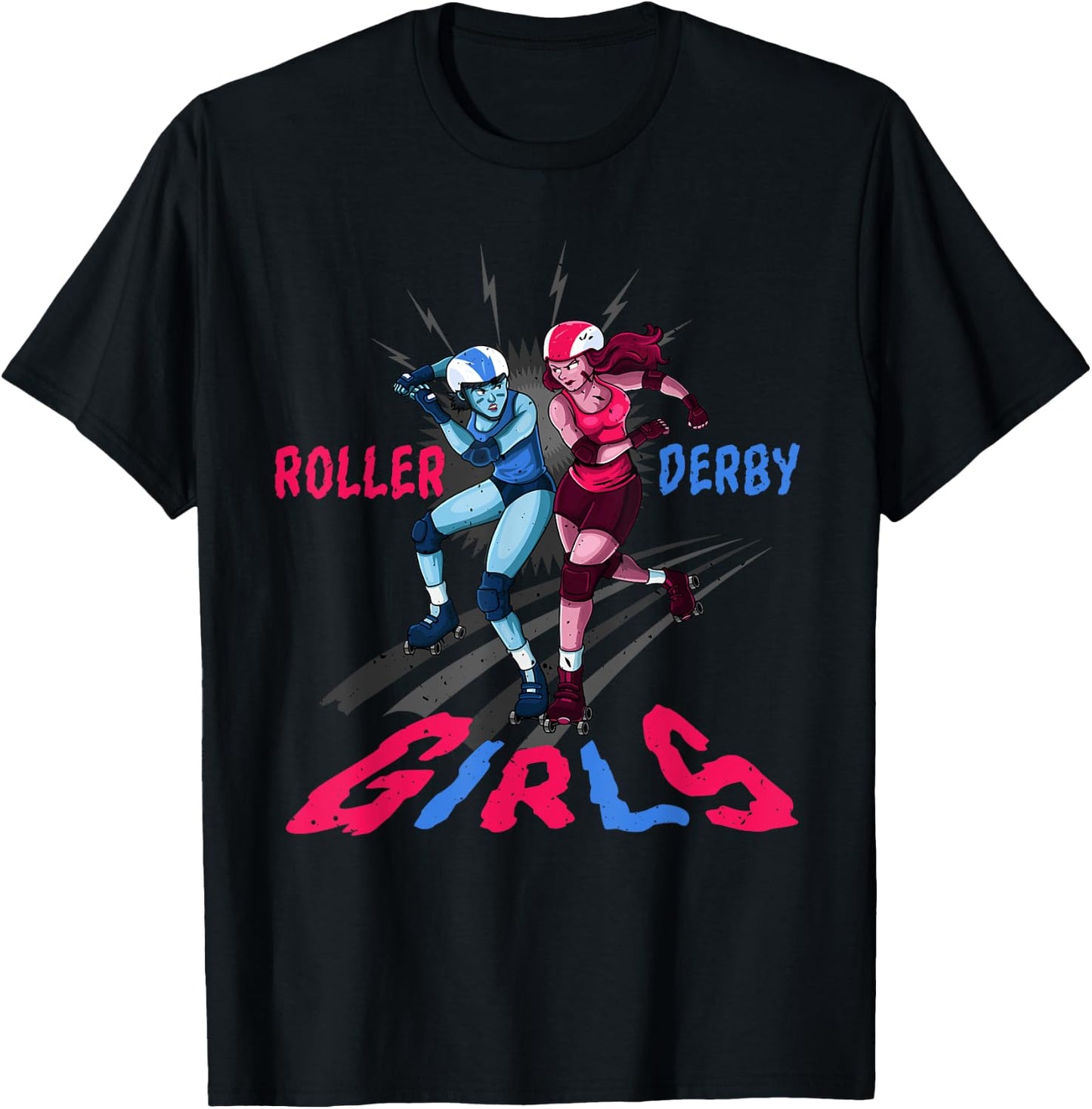 Roller Derby Girls Funny Jammer Skates Player T-Shirt - T-Shirt | Black