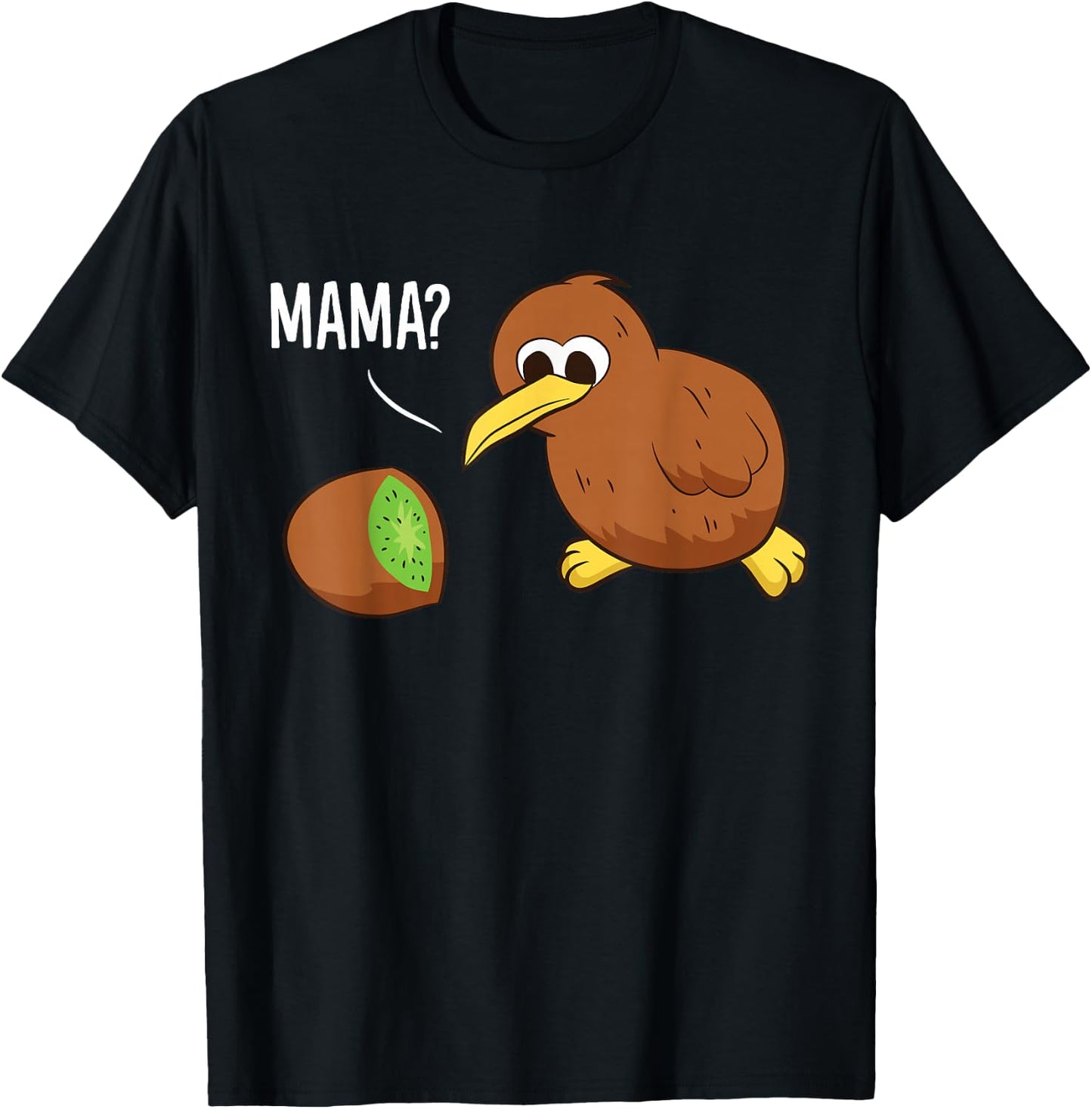 Kiwi Bird New Zealand Kiwi Fruit Funny Mama Kiwi T-Shirt - T-Shirt | Black