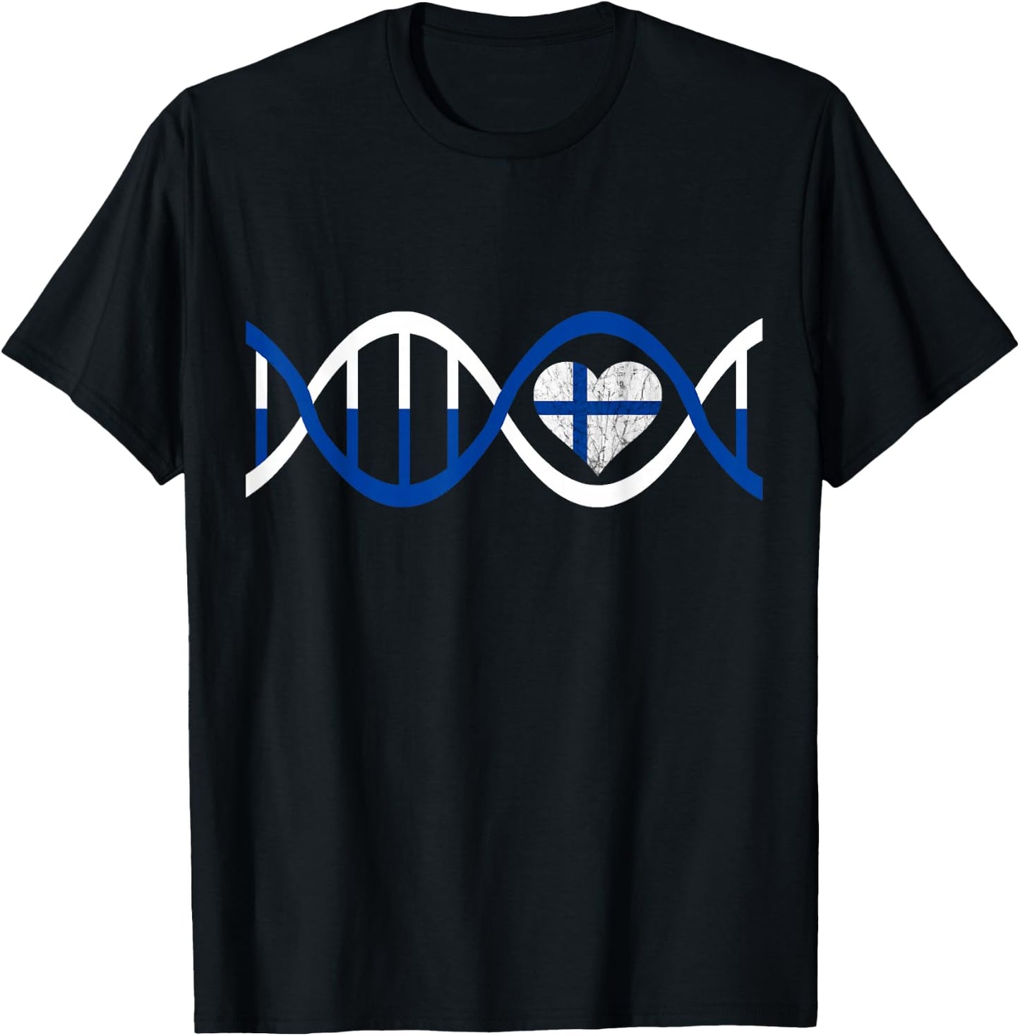 Finland DNA Strand Fins Genetics Sisu Finnish Roots T-Shirt - T-Shirt | Black