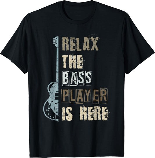 Funny Bass Player Bass Guitarist Gift Music Bass Guitar T-Shirt - T-Shirt | Black