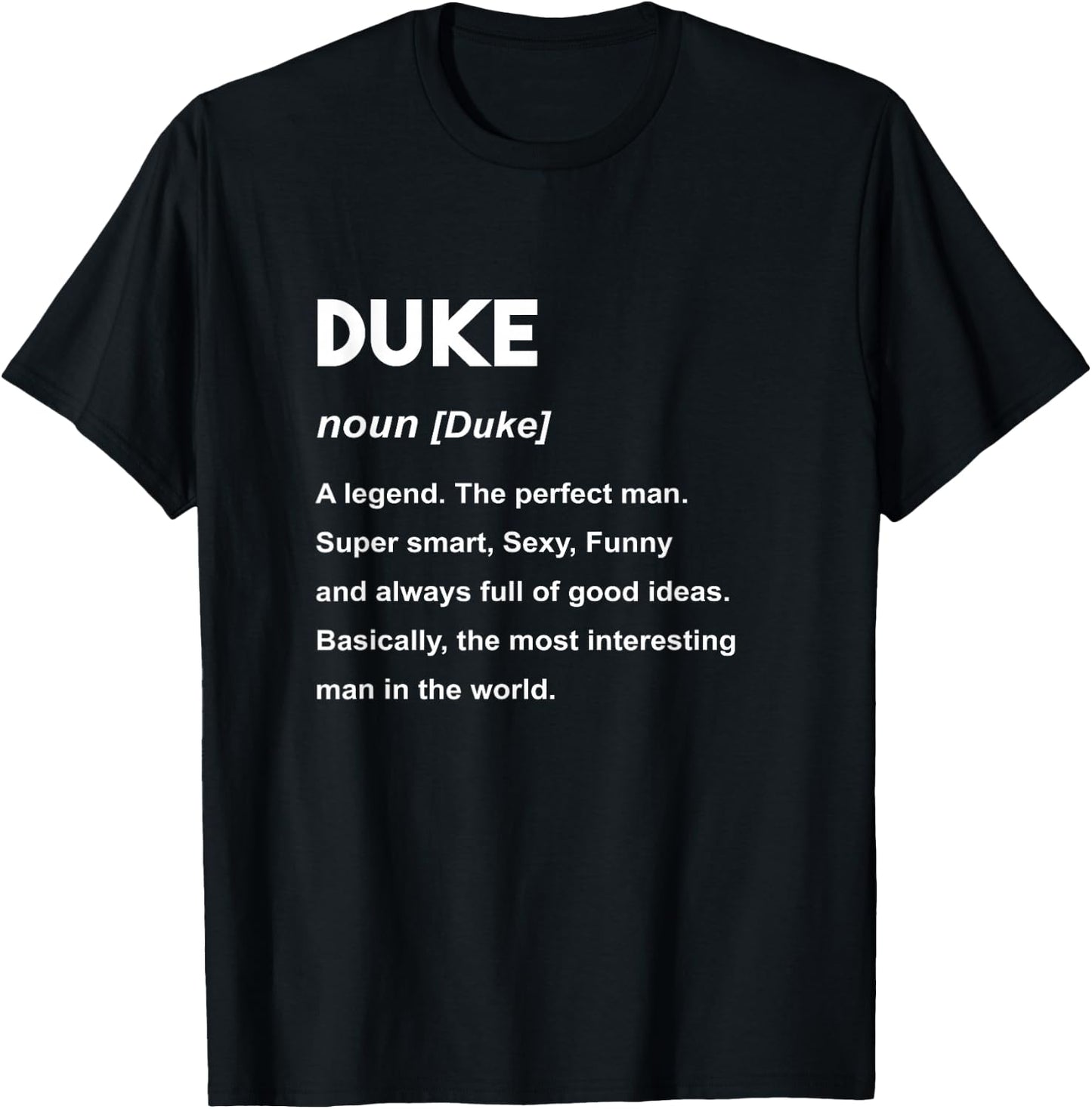 Duke Name Shirt | Duke T-Shirt - T-Shirt | Black