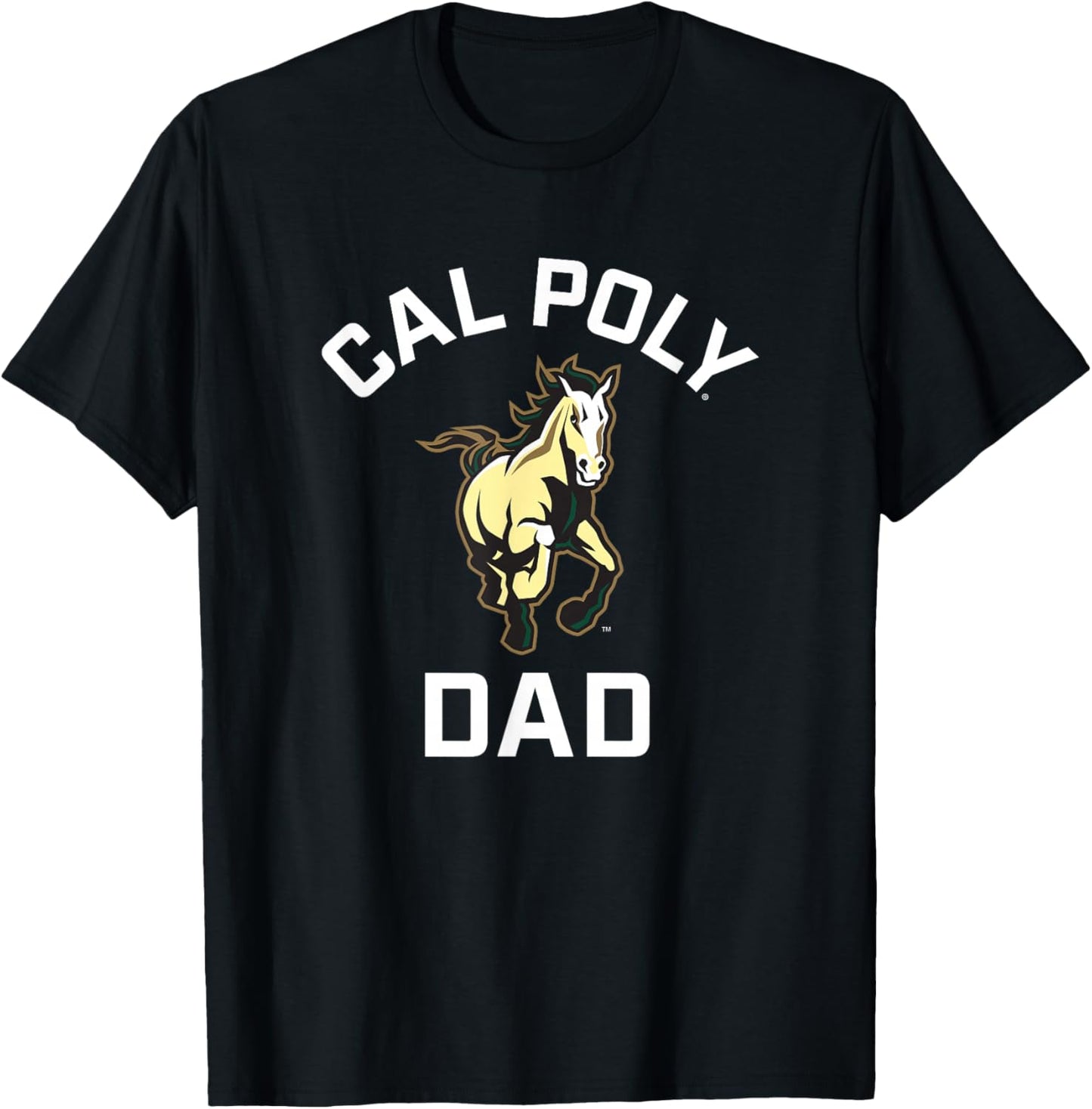 Cal Poly Mustangs Arched Dad T-Shirt - T-Shirt | Black