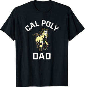 Cal Poly Mustangs Arched Dad T-Shirt - T-Shirt | Black