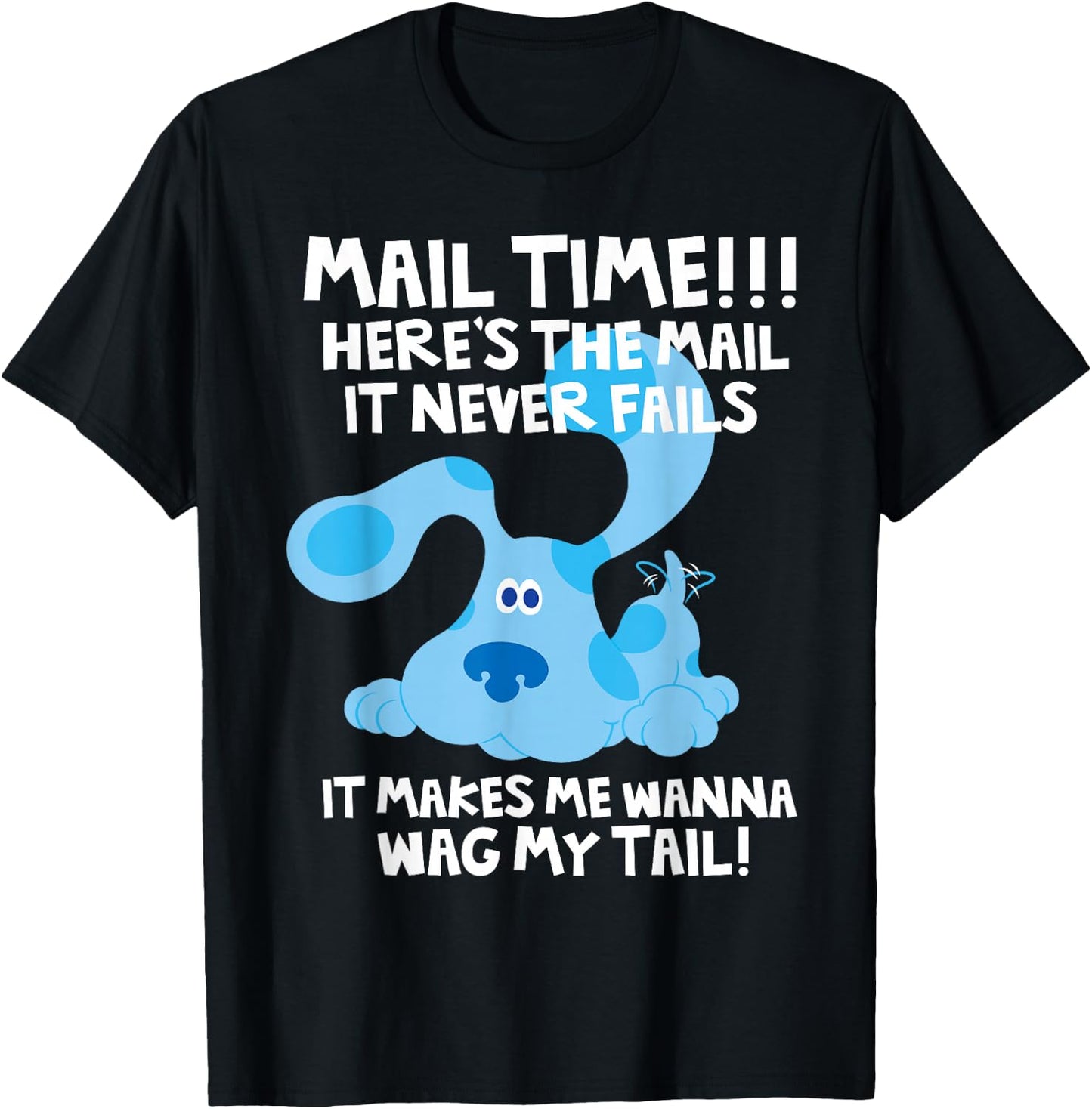 Blues Clues Mail Time! Heres The Mail T-Shirt - T-Shirt | Black