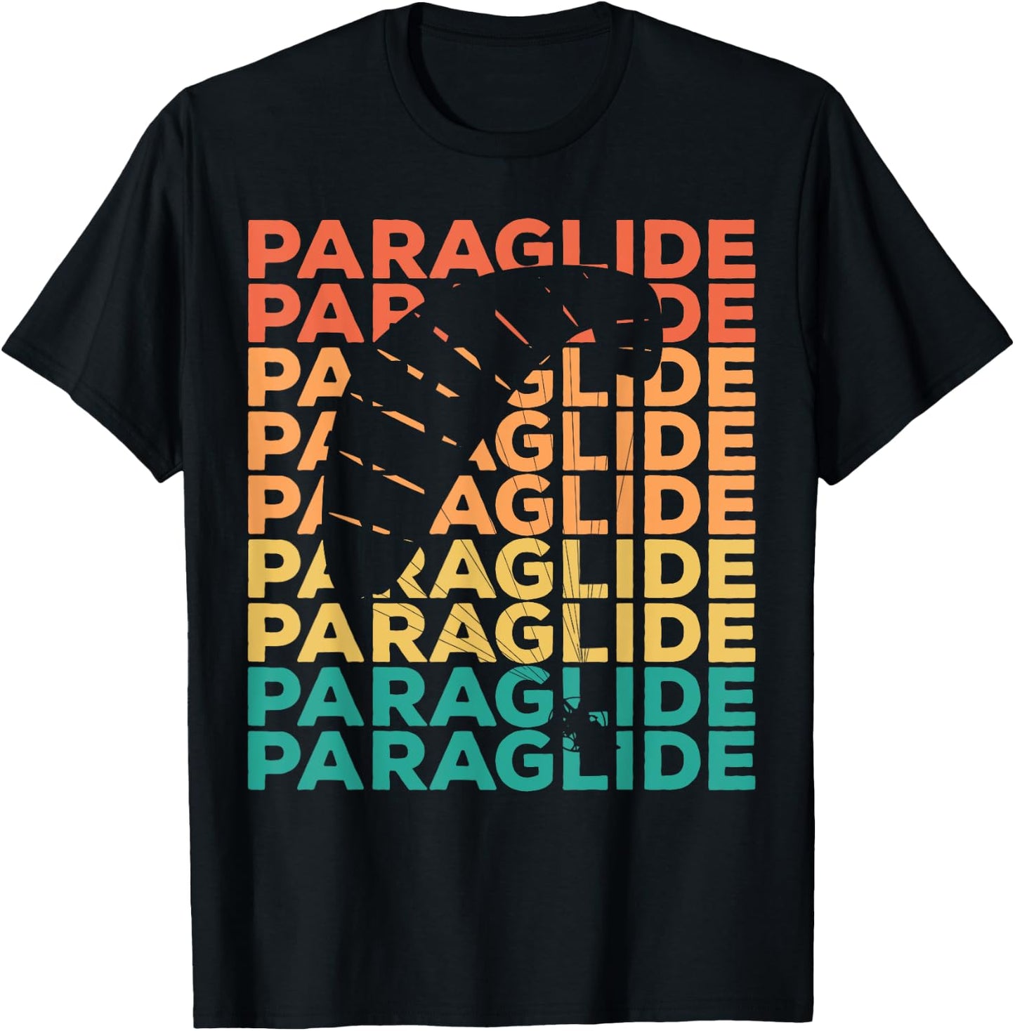 Retro Vintage Paragliding Gift Paragliders T-Shirt - T-Shirt | Black