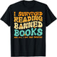 I Survived Reading Banned Books Read Librarian Men Women T-Shirt - T-Shirt | Black