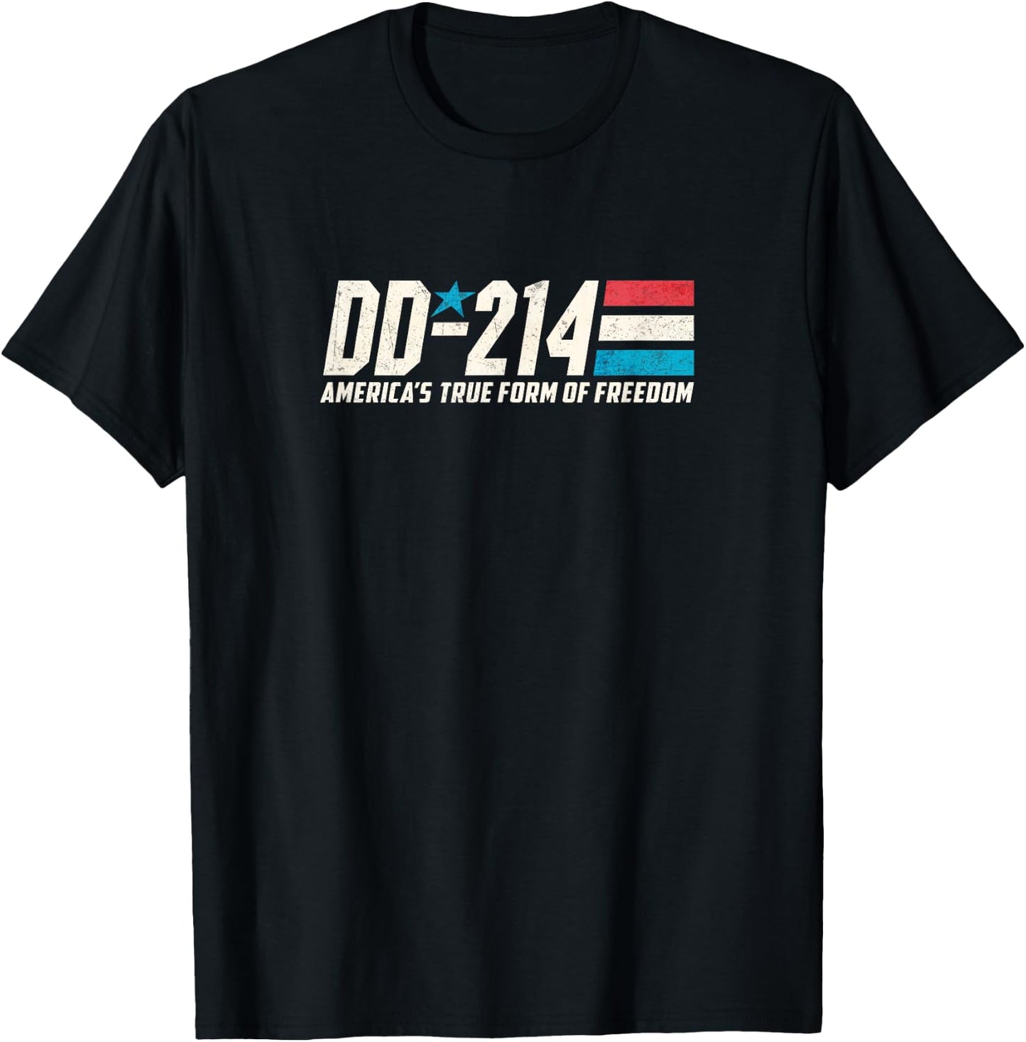 DD-214 Armed Forces Military Alumni Vintage Veteran T Shirt T-Shirt - T-Shirt | Black
