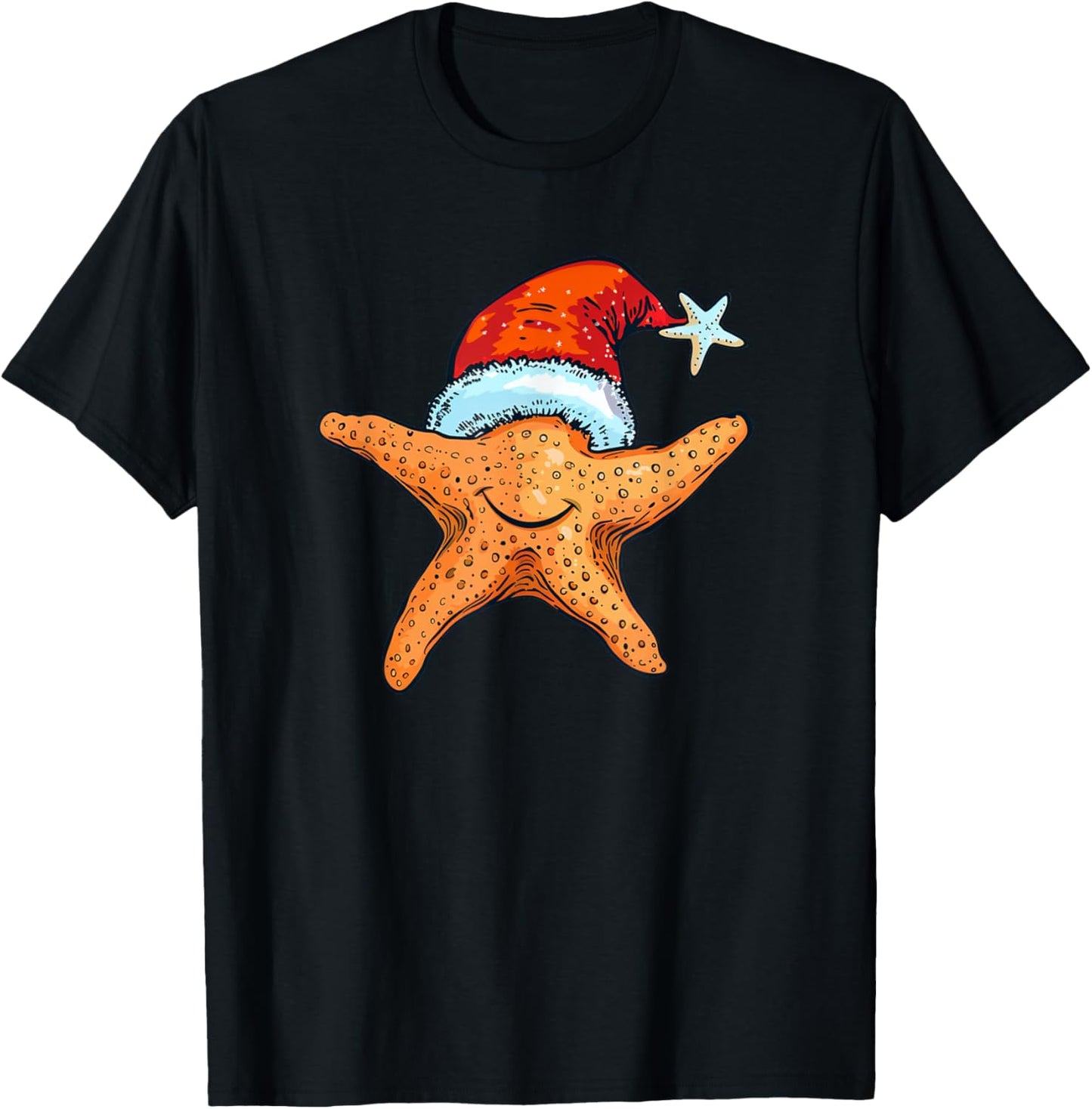 Happy Starfish Costume with Festive Dress T-Shirt - T-Shirt | Black