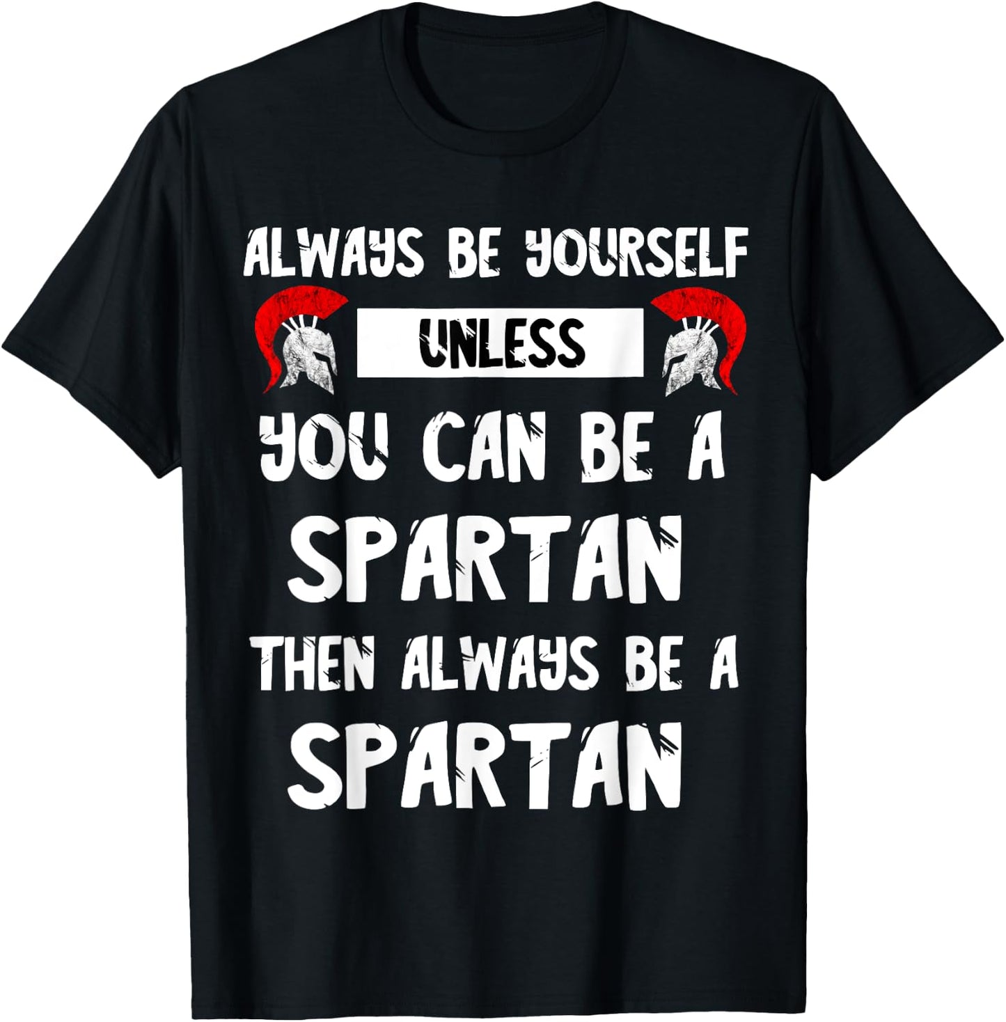Spartan Spartacus Warrior Soldier Gladiators Helmet Sparta T-Shirt - T-Shirt | Black