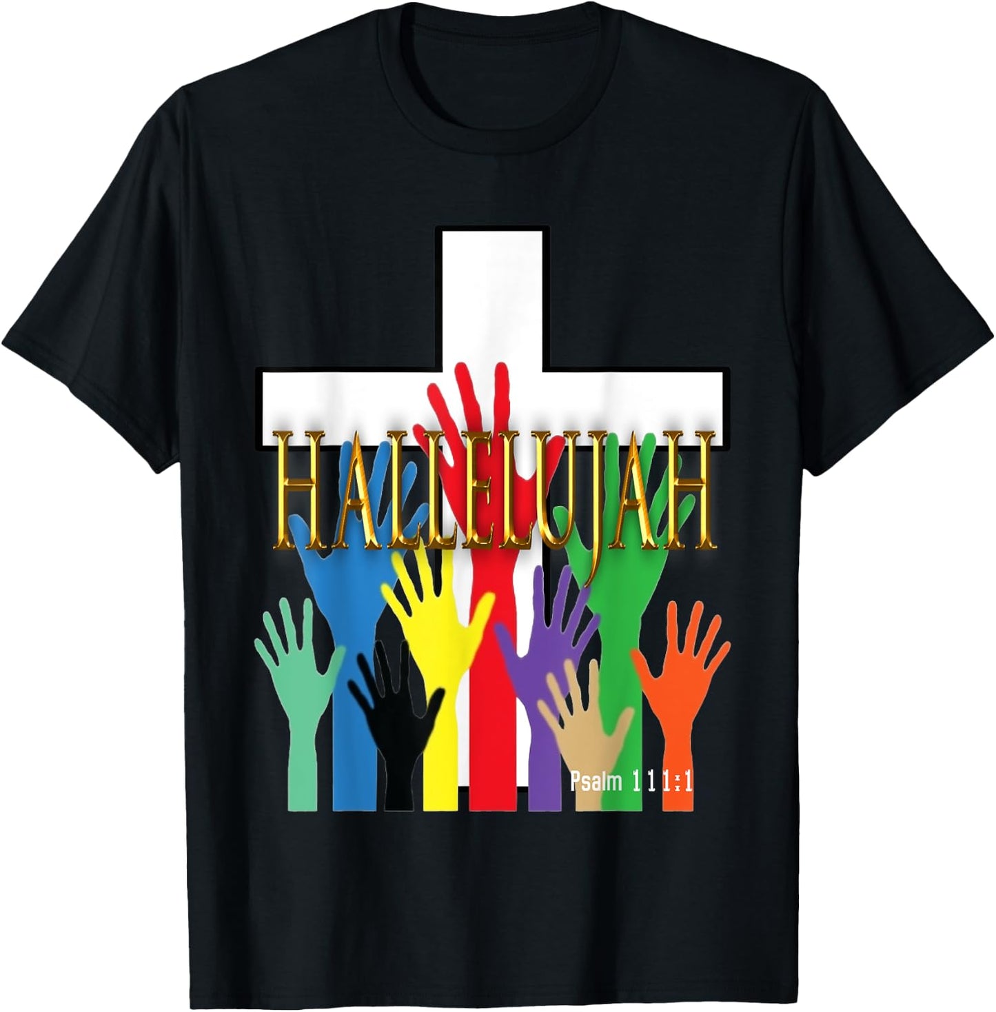 Hallelujah Religious T-Shirt - T-Shirt | Black