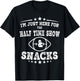 I'm just Here for the half time show and snacks football T-Shirt - T-Shirt | Black