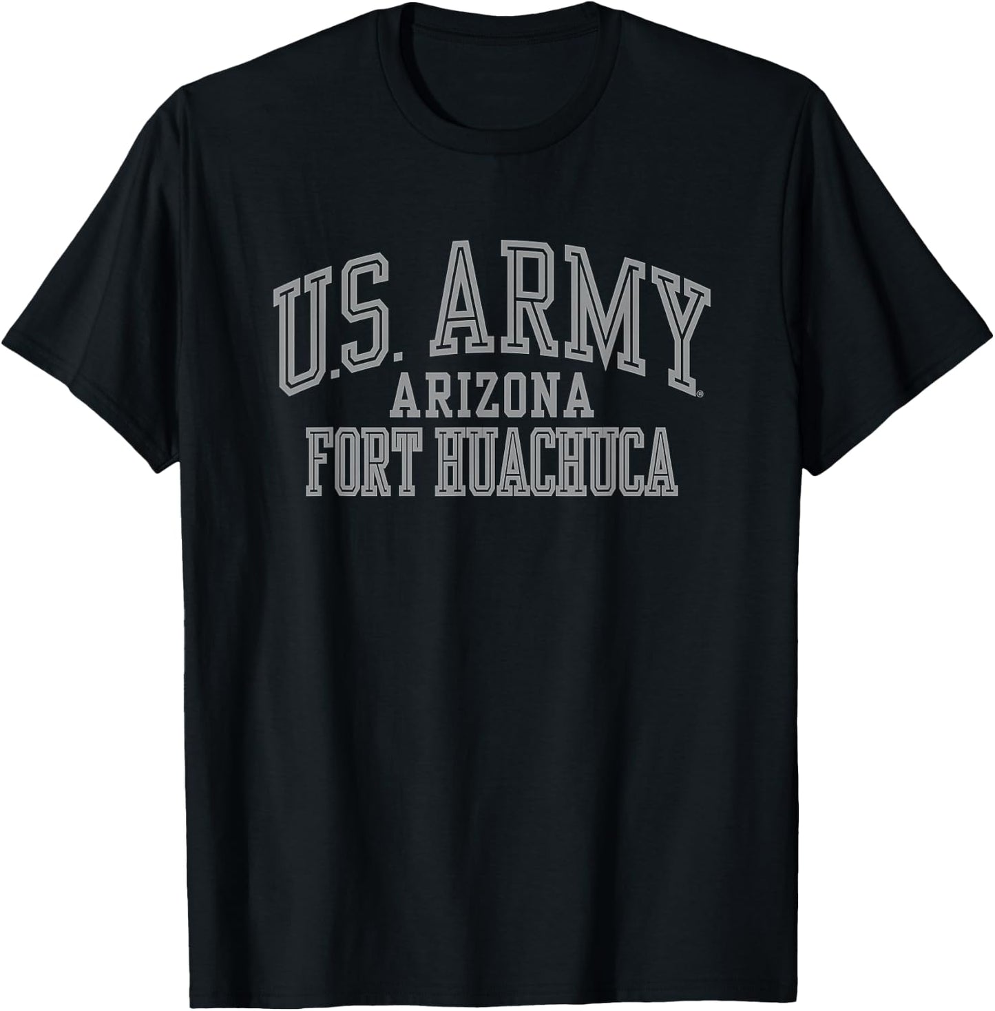 United States Army Military Fort Huachuca Arizona Outline T-Shirt - T-Shirt | Black
