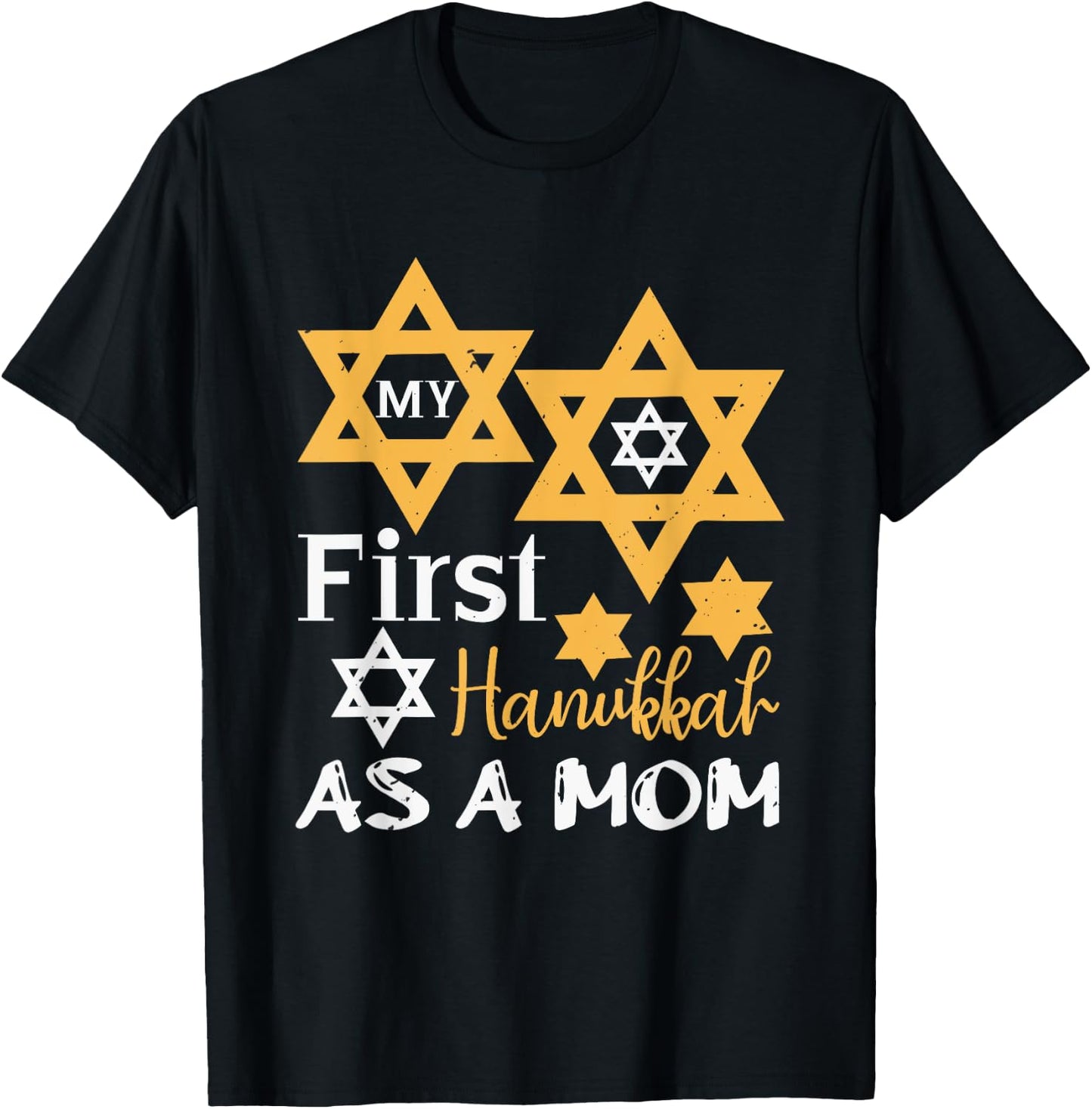 Jewish Gifts - My First Hanukkah as a Mother T-Shirt - T-Shirt | Black