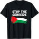 Stop The Genocide Flag T-Shirt - T-Shirt | Black