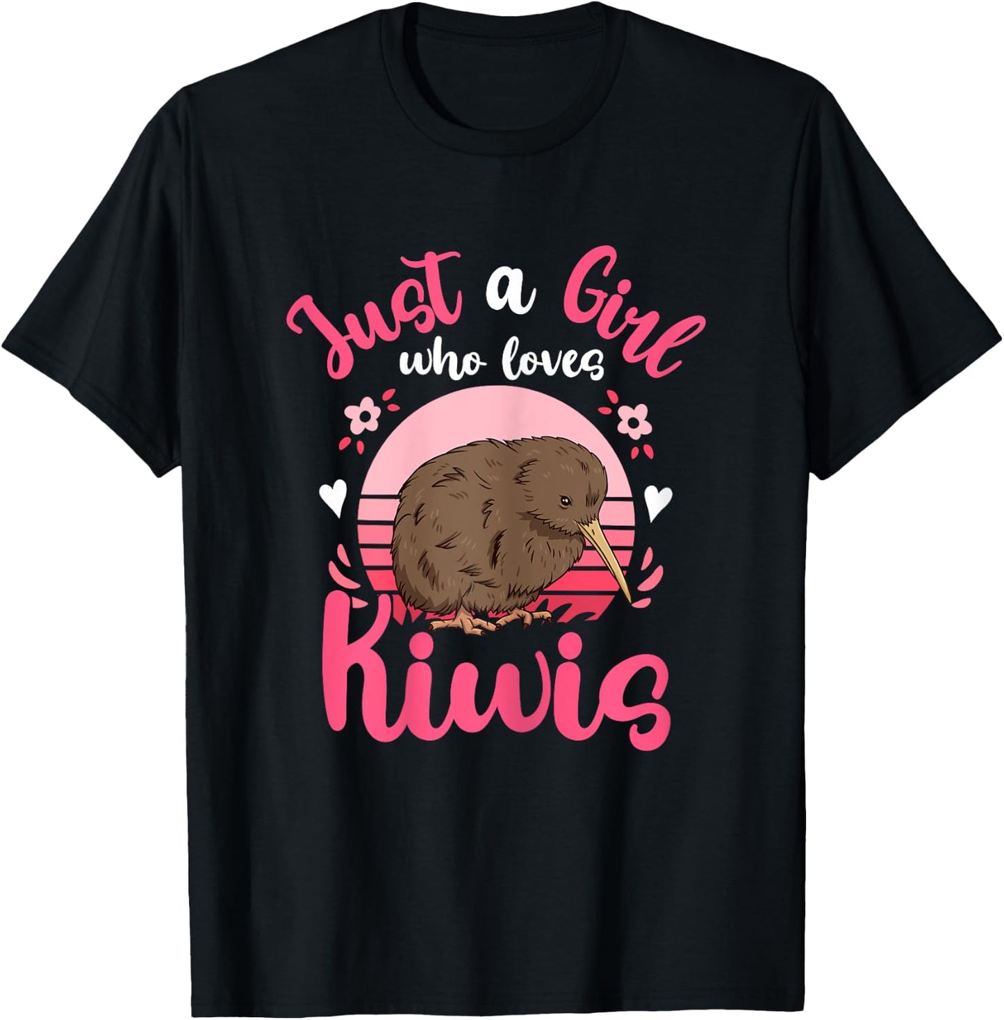 Kiwi Birds Just a Girl Who Loves Kiwis T-Shirt - T-Shirt | Black